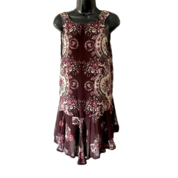 EUC Free People Intimately Free Dobby Dot Flounce Hem Slip Dress XS - Picture 2 of 13